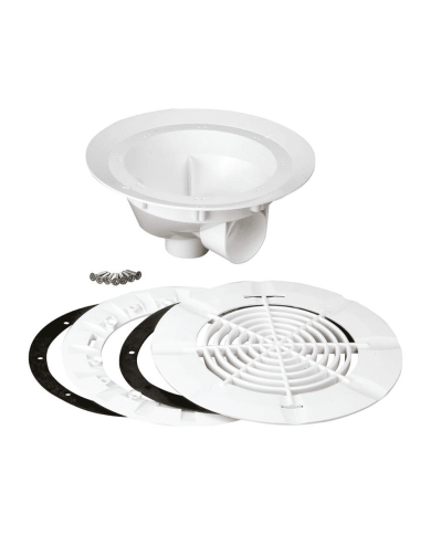 Bonde de fond, Liner/béton, BL311-BB310, Blanc