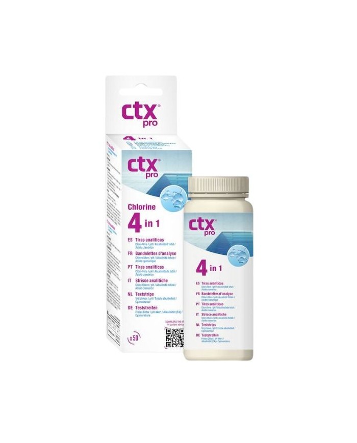 Bandelettes analytiques - CTX 4 in 1 Bromine Test Strip