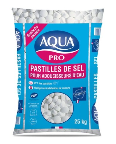 Pastilles de sel adoucisseur AQUA PRO, 25kg