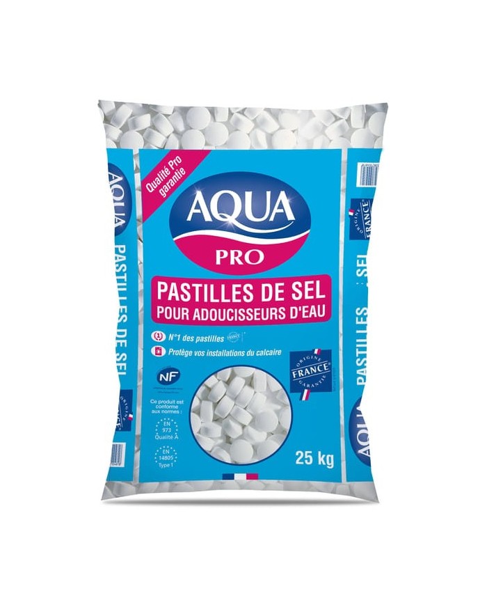 Pastilles de sel adoucisseur AQUA PRO, 25kg
