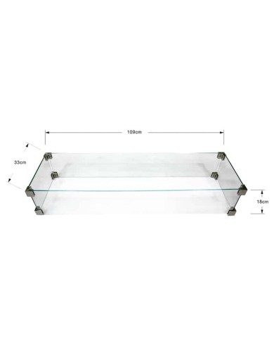 Table brasero HAMPTON - Ecran de protection