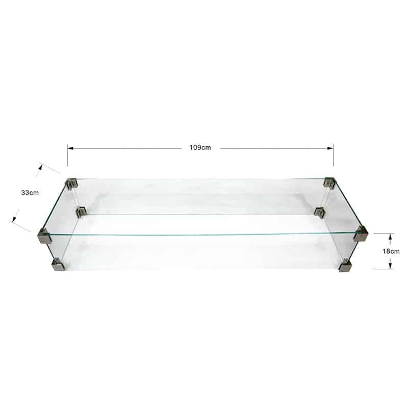 Table brasero HAMPTON - Ecran de protection