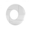 Enjoliveur blanc rond pour projecteur tubulaire Enjoliveur blanc rond pour projecteur tubulaire