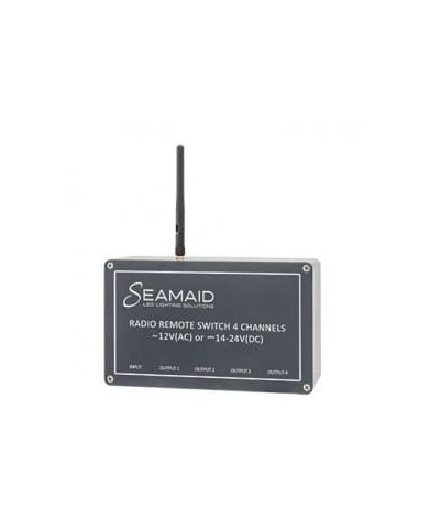 Boitier radio 4 canaux + telecommande 8 boutons 12V(AC)/460W