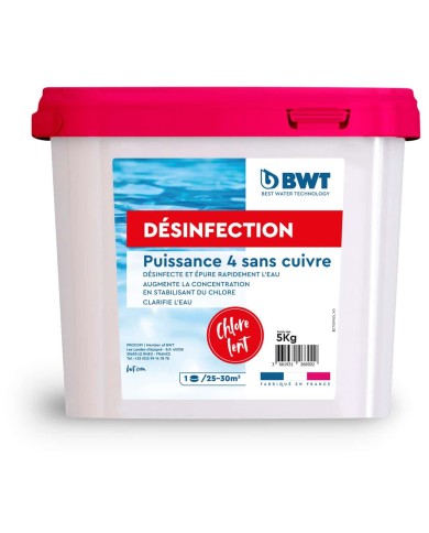 Chlore 4 fonctions, 200/250 gr, Puissance 4 - 5 kg Chlore 4 fonctions, 200/250 gr, Puissance 4 - 5 kg