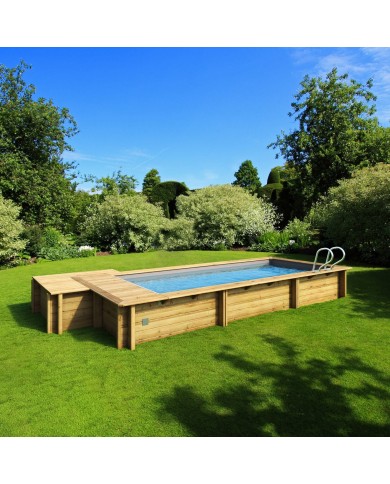 Piscine Bois Urbaine 6x2.50m + Chauffage | Compacte & Facile