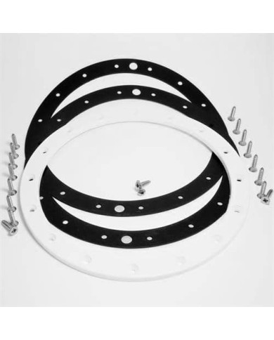 Bride, joints, vis / projecteur PL96, blanc, les 2 Bride, joints, vis / projecteur PL96, blanc, les 2