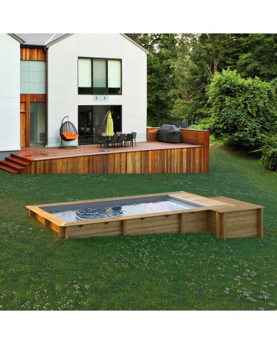 Piscine Bois Urbaine 6x2.50m + Chauffage | Compacte & Facile Piscine Bois Urbaine 6x2.50m + Chauffage | Compacte & Facile
