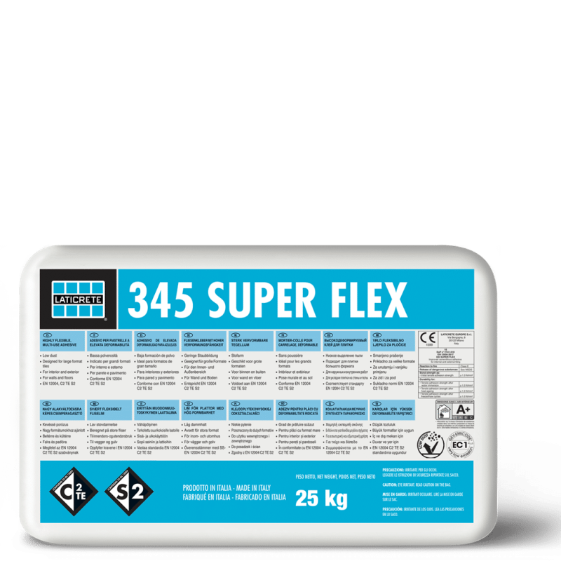 Mortier Colle 345 SUPERFLEX Gris, 25 kg - LATICRETE