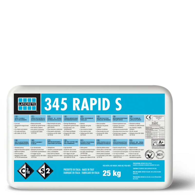 Mortier Colle 345 RAPID S Blanc, 25 kg - LATICRETE
