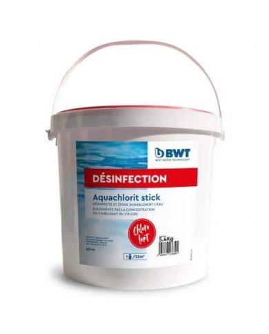 Chlore choc en stick 300gr, AQUACHLORIT - 5,4 kg Chlore choc en stick 300gr, AQUACHLORIT - 5,4 kg