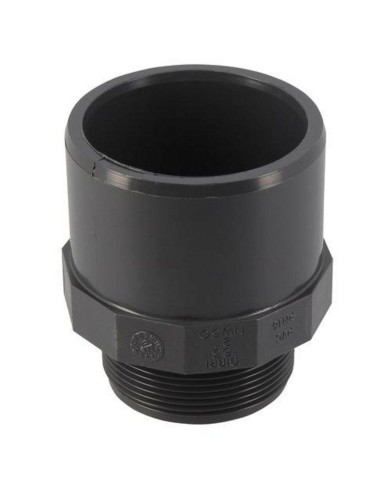 Embout fileté mâle-femelle PN10 PVC pression à coller Ø63/75