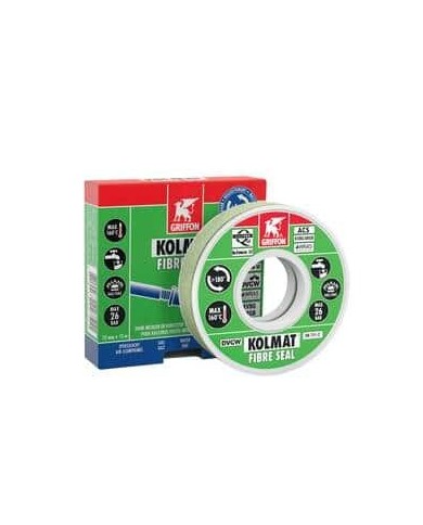 Bande d'étanchéité KOLMAT FIBRE SEAL pour raccords filetés 15mx12mm