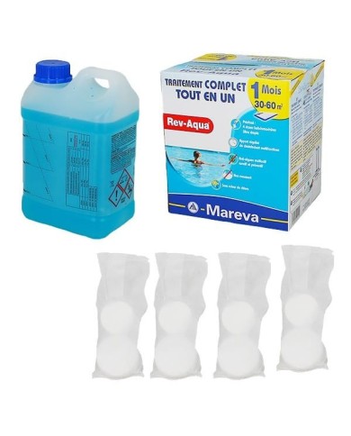 Rev-Aqua, Kit traitement 1 mois, 30-60 m3 Rev-Aqua, Kit traitement 1 mois, 30-60 m3