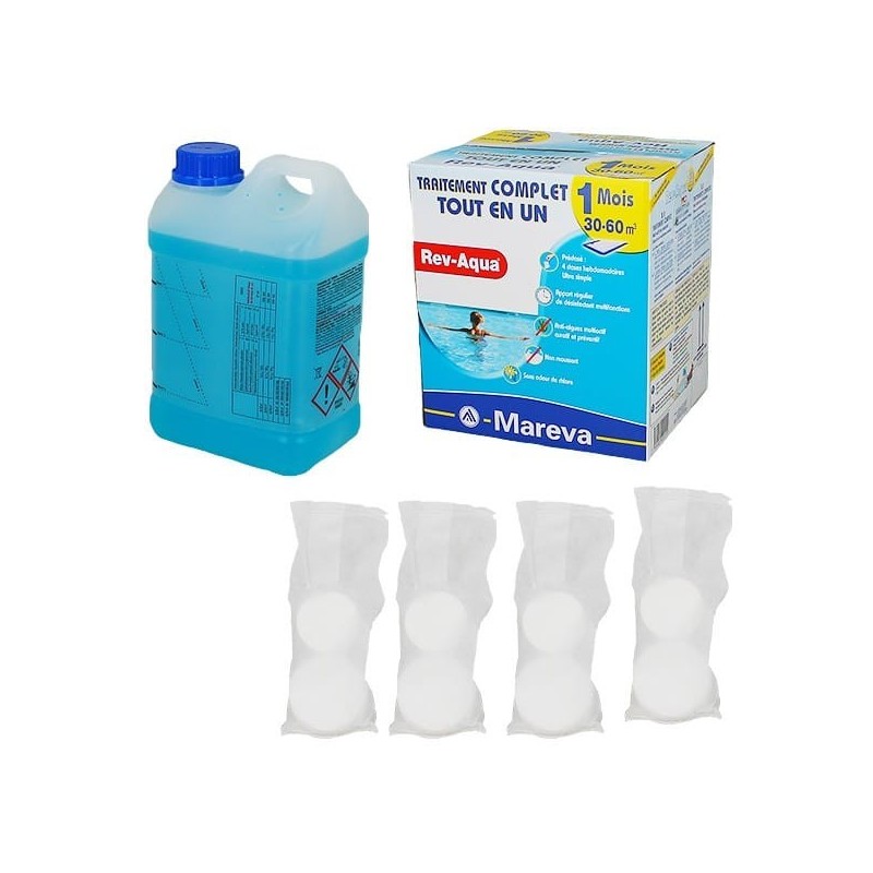 Rev-Aqua, Kit traitement 1 mois, 30-60 m3