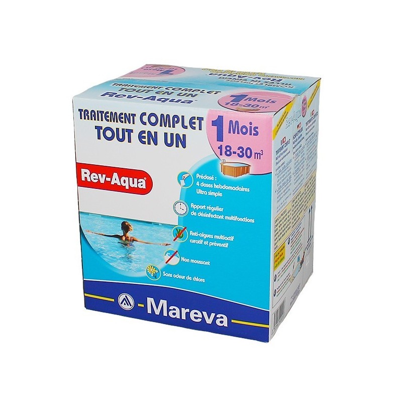 Rev-Aqua, Kit traitement 1 mois, 18-30 m3 Rev-Aqua, Kit traitement 1 mois, 18-30 m3