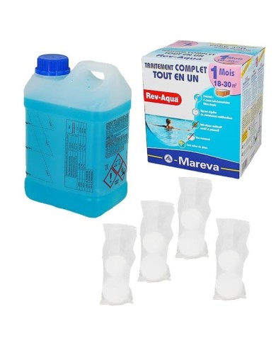 Rev-Aqua, Kit traitement 1 mois, 18-30 m3 Rev-Aqua, Kit traitement 1 mois, 18-30 m3