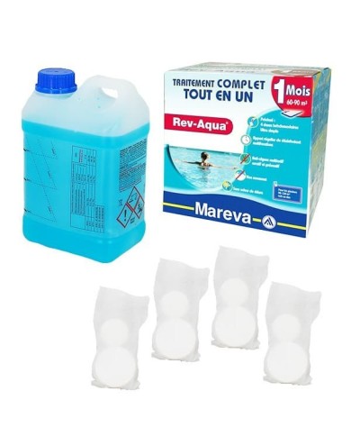 Rev-Aqua, Kit traitement 1 mois, 60-90 m3 Rev-Aqua, Kit traitement 1 mois, 60-90 m3
