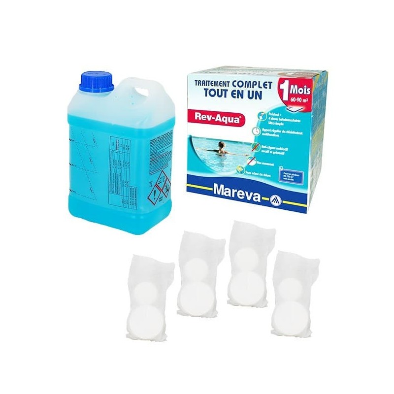 Rev-Aqua, Kit traitement 1 mois, 60-90 m3