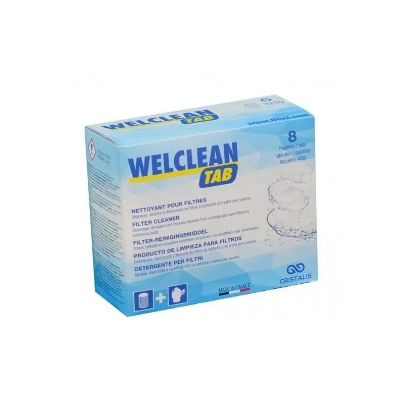 Nettoyant pour filtres WELCLEAN TAB, 8 pastilles Nettoyant pour filtres WELCLEAN TAB, 8 pastilles