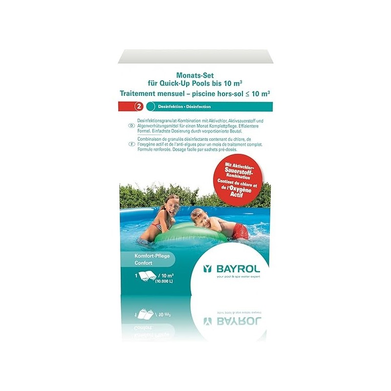 Traitement mensuel piscine hors sol, bassin jusqu'à 10m3 Traitement mensuel piscine hors sol, bassin jusqu'à 10m3