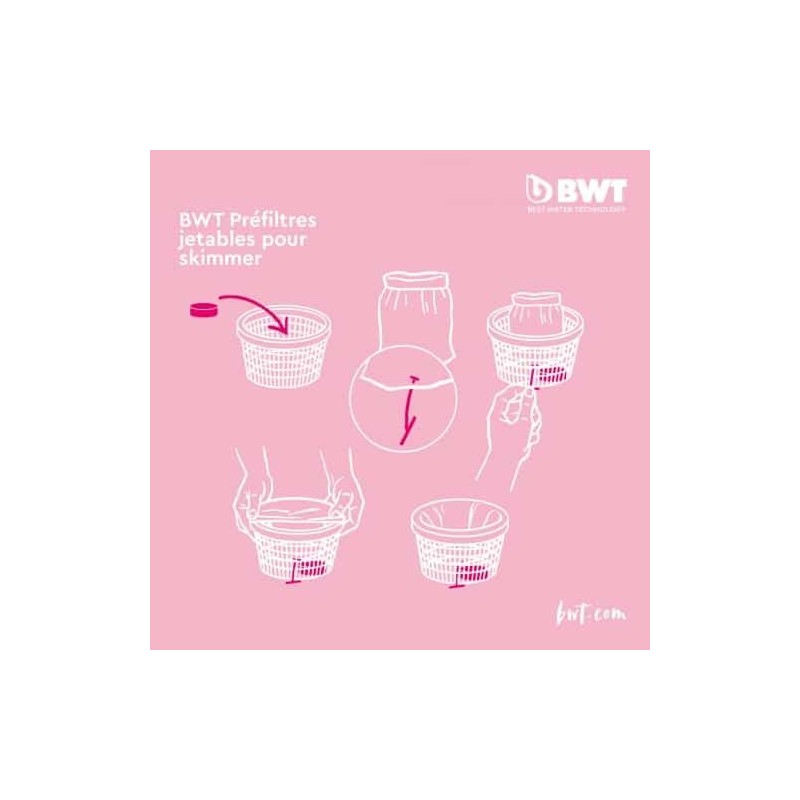 Préfiltre Jetable Skimmer BWT (x8) | Protection Filtre Piscine Préfiltre Jetable Skimmer BWT (x8) | Protection Filtre Piscine