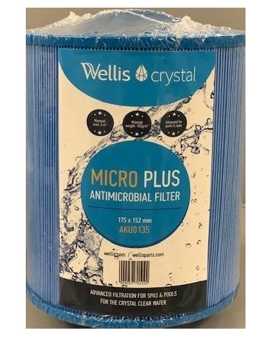 Cartouche WELLIS AKU0136 bleu antimicrobial