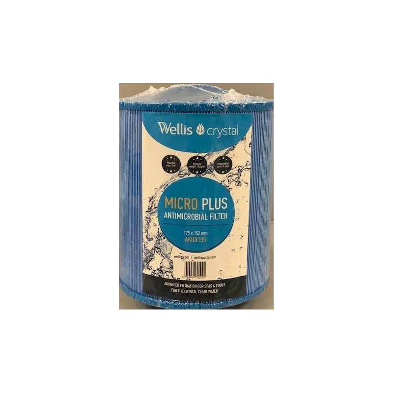 Cartouche WELLIS AKU0136 bleu antimicrobial