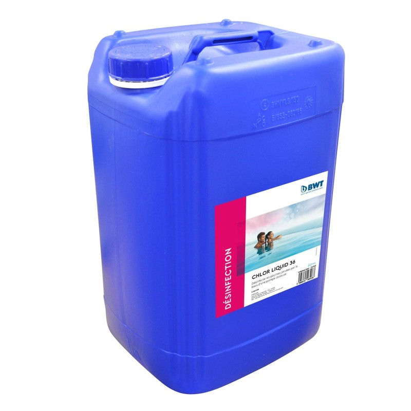 Chlore Liquide Piscine 36° 20L (23Kg) | Désinfection Puissante & Rapide