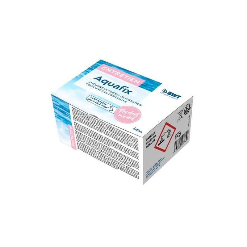 Floculant Longue Durée AQUAFIX Chaussettes 1kg | Eau Cristalline & Filtration Optimale Floculant Longue Durée AQUAFIX Chaussettes 1kg | Eau Cristalline & Filtration Optimale