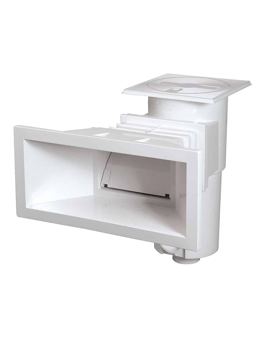 Skimmer grande meurtrière avec rallonge, SL119-SB118, Blanc