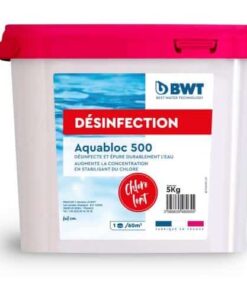 Chlore lent, galets de 500gr AQUABLOC 500 - 5 KG