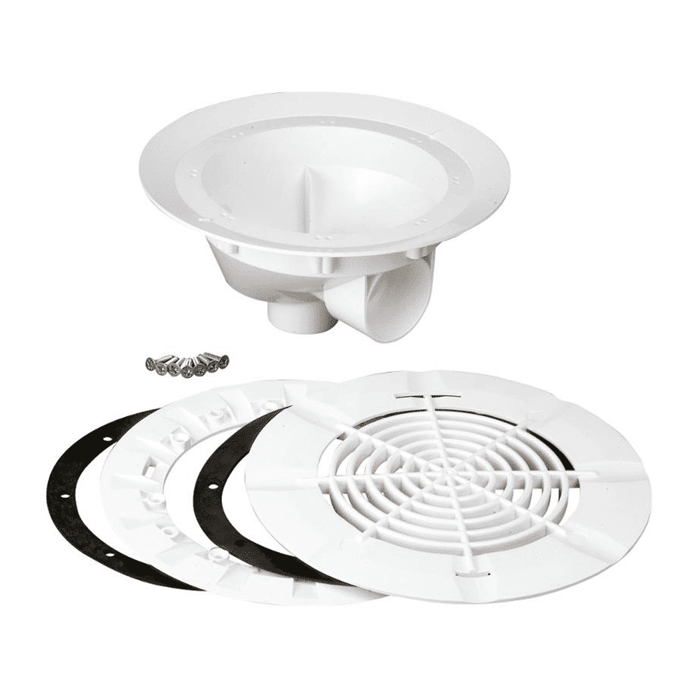 Bonde de fond, Liner/béton, BL311-BB310, Blanc