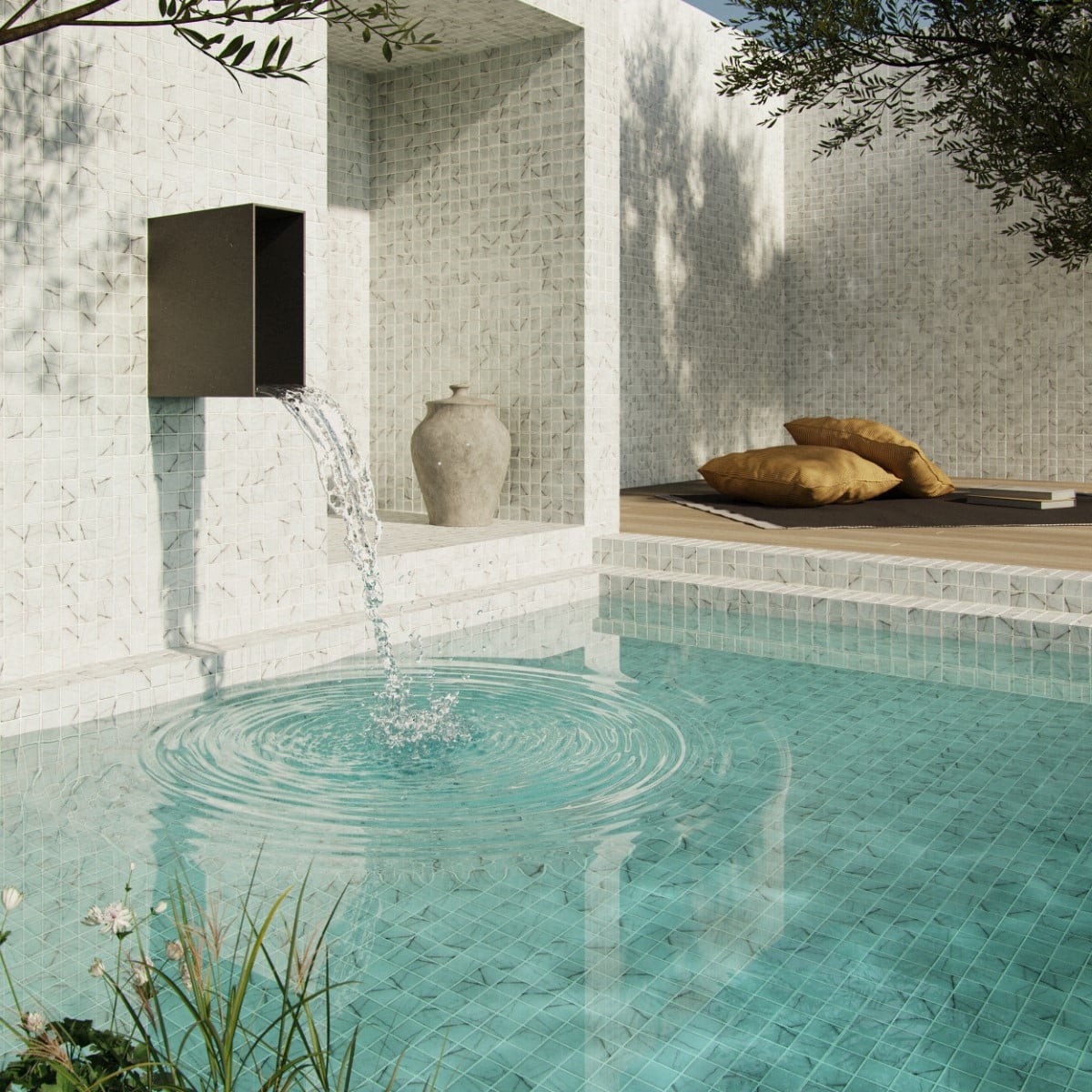 Mosaïque piscine Zen Collection – CARRARA