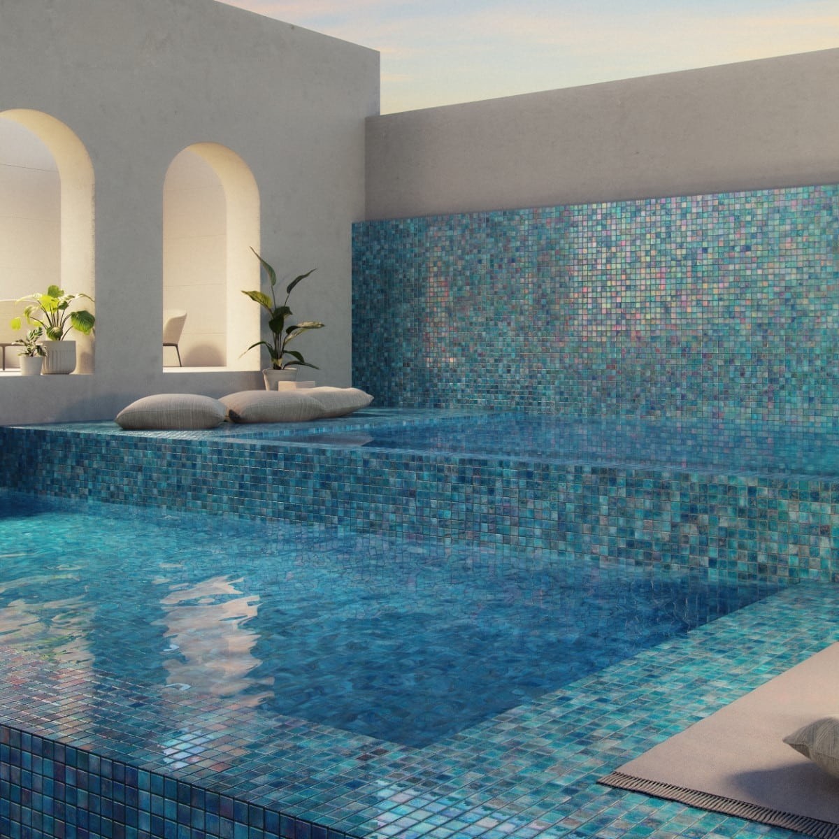 Mosaïque piscine Iridescent Collection – JADE